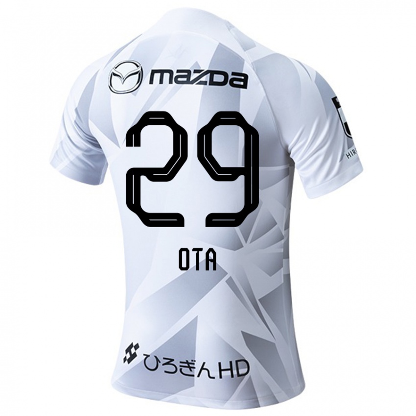 Niño Camiseta Hiroto Ota #29 Blanco Gris Negro 2ª Equipación 2024/25 La Camisa Chile