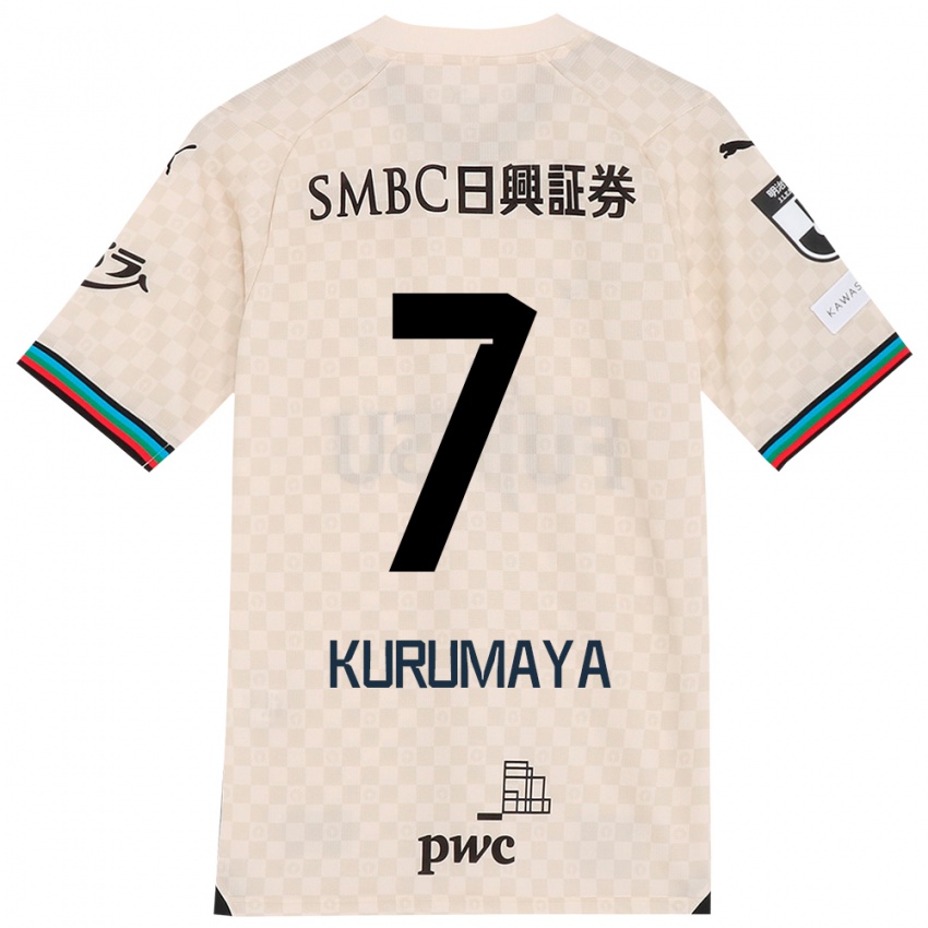 Niño Camiseta Shintaro Kurumaya #7 Blanco Gris 2ª Equipación 2024/25 La Camisa Chile