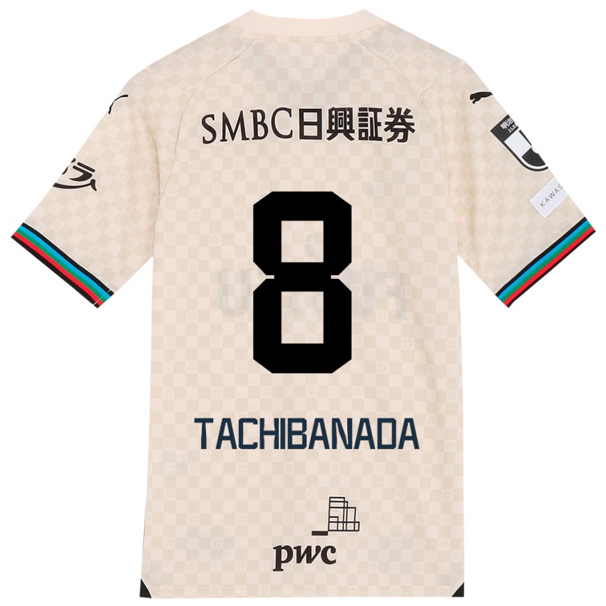 Niño Camiseta Kento Tachibanada #8 Blanco Gris 2ª Equipación 2024/25 La Camisa Chile