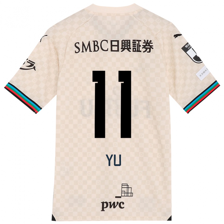 Niño Camiseta Yu Kobayashi #11 Blanco Gris 2ª Equipación 2024/25 La Camisa Chile