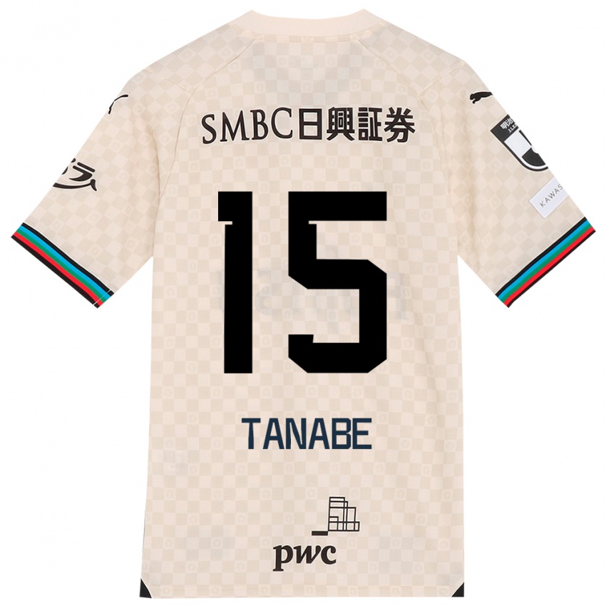 Niño Camiseta Shuto Tanabe #15 Blanco Gris 2ª Equipación 2024/25 La Camisa Chile