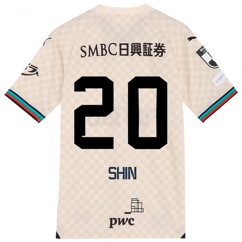 Niño Camiseta Shin Yamada #20 Blanco Gris 2ª Equipación 2024/25 La Camisa Chile