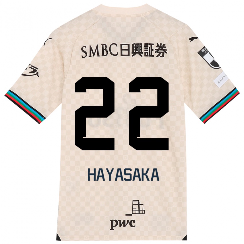 Niño Camiseta Yuki Hayasaka #22 Blanco Gris 2ª Equipación 2024/25 La Camisa Chile