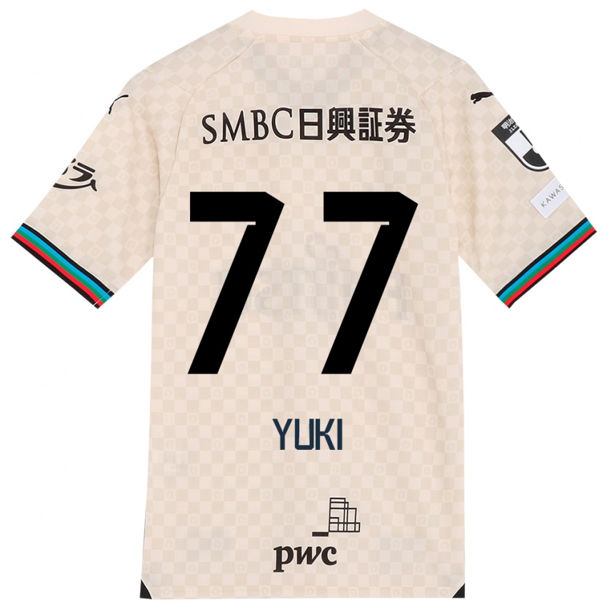 Niño Camiseta Yuki Yamamoto #77 Blanco Gris 2ª Equipación 2024/25 La Camisa Chile