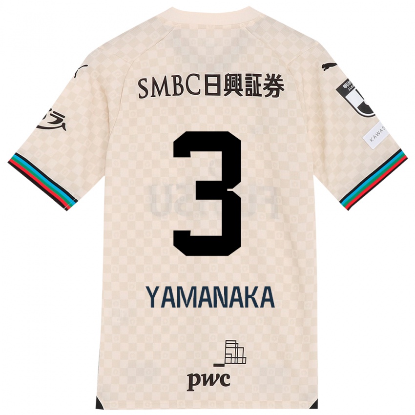 Niño Camiseta Daiki Yamanaka #3 Blanco Gris 2ª Equipación 2024/25 La Camisa Chile