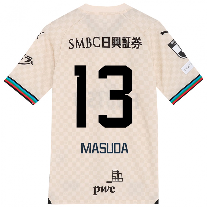 Niño Camiseta Hinata Masuda #13 Blanco Gris 2ª Equipación 2024/25 La Camisa Chile