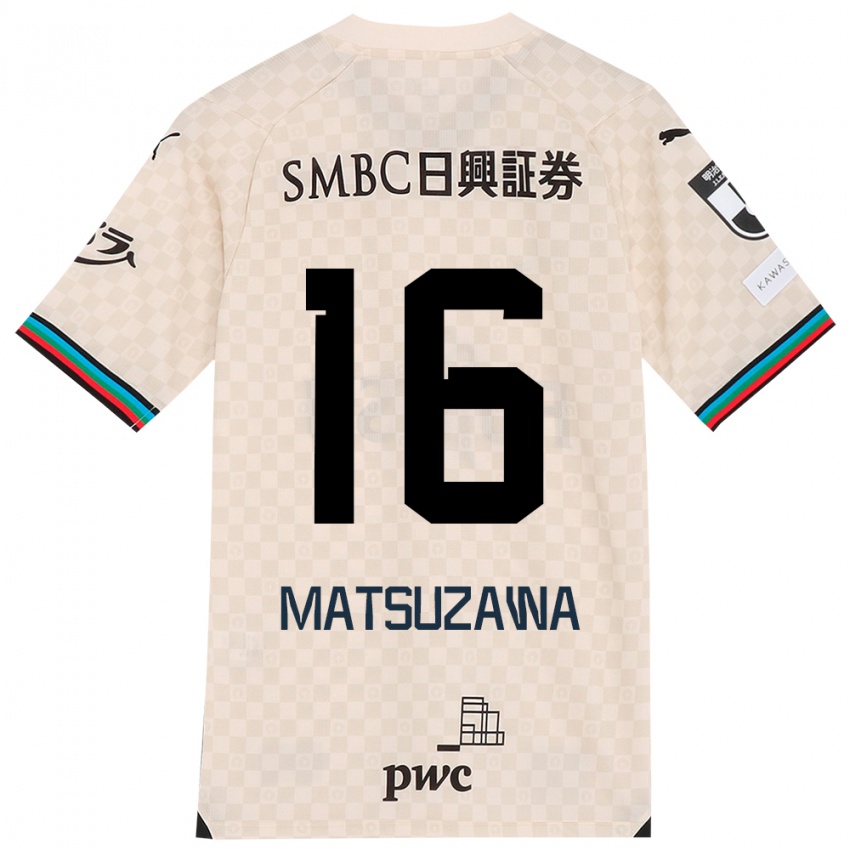 Niño Camiseta Naoto Matsuzawa #16 Blanco Gris 2ª Equipación 2024/25 La Camisa Chile