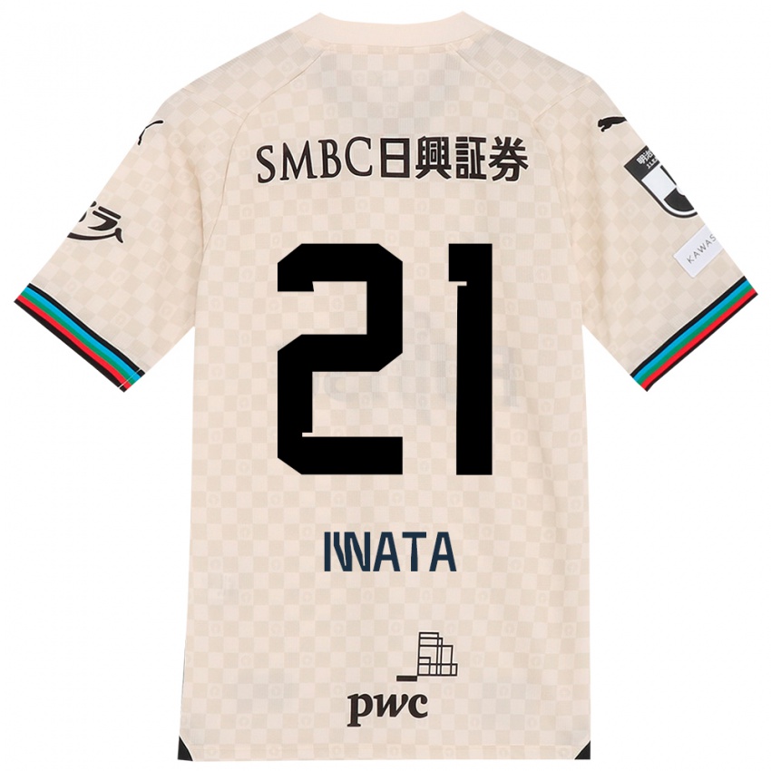 Niño Camiseta Kantaro Iwata #21 Blanco Gris 2ª Equipación 2024/25 La Camisa Chile