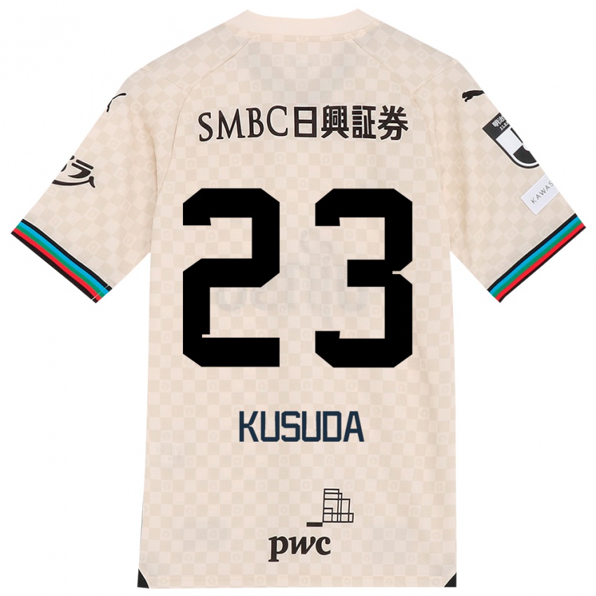 Niño Camiseta Haruki Kusuda #23 Blanco Gris 2ª Equipación 2024/25 La Camisa Chile