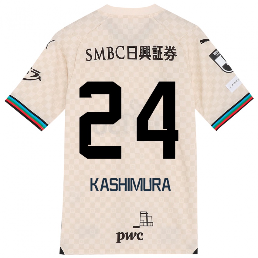 Niño Camiseta Ryota Kashimura #24 Blanco Gris 2ª Equipación 2024/25 La Camisa Chile