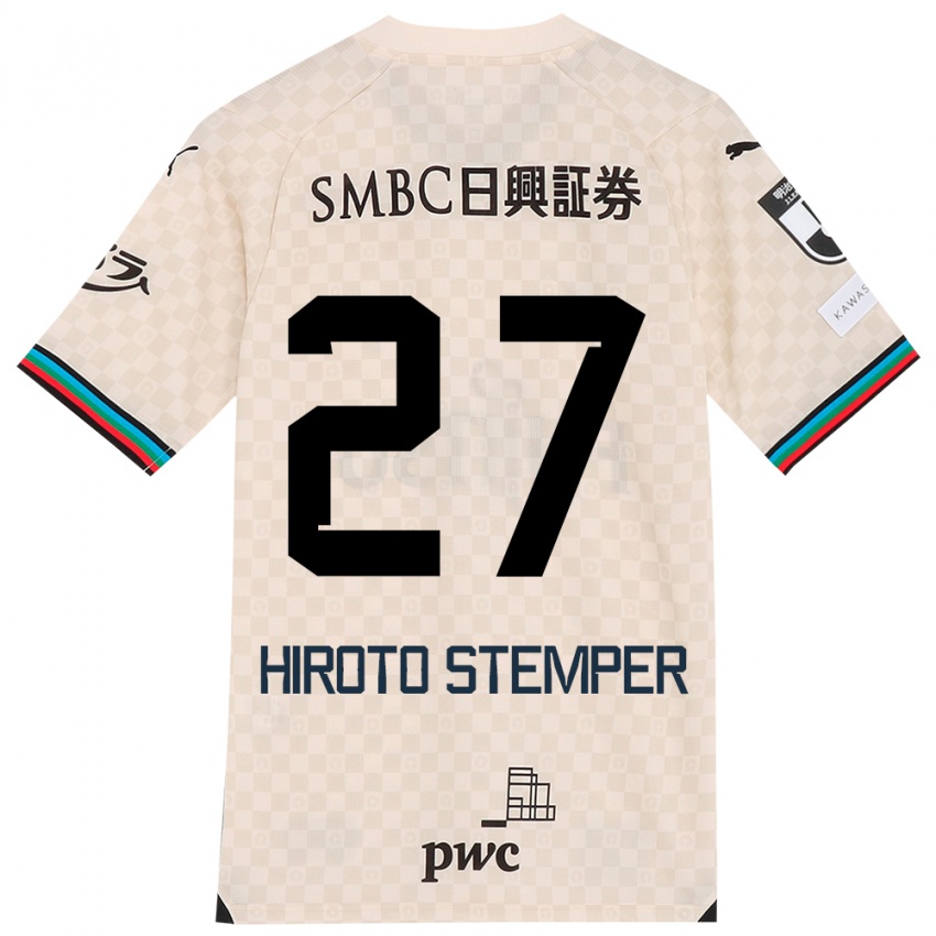 Niño Camiseta Luka Hiroto Stemper #27 Blanco Gris 2ª Equipación 2024/25 La Camisa Chile