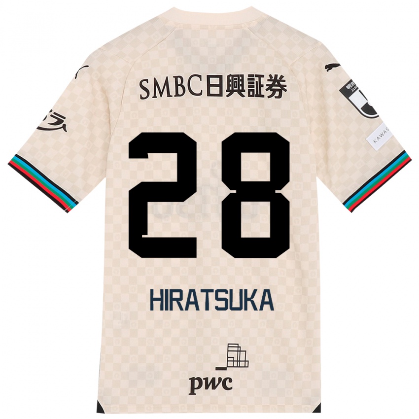 Niño Camiseta Hayato Hiratsuka #28 Blanco Gris 2ª Equipación 2024/25 La Camisa Chile