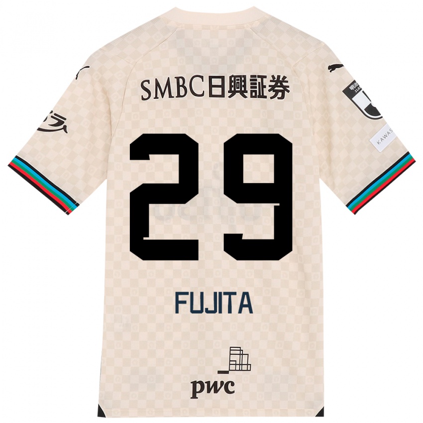 Niño Camiseta Asuto Fujita #29 Blanco Gris 2ª Equipación 2024/25 La Camisa Chile