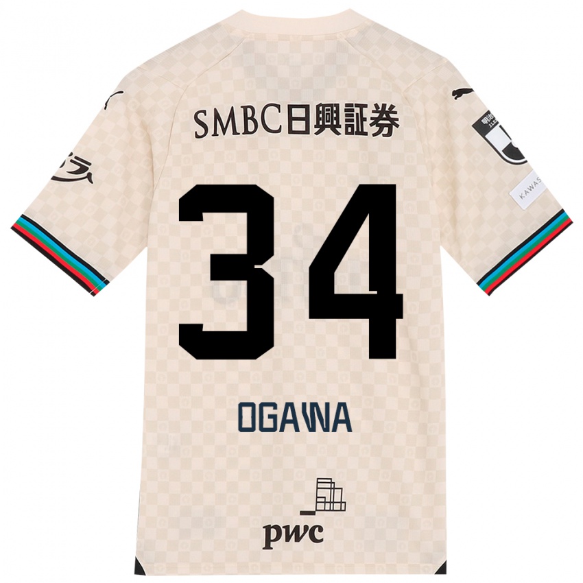 Niño Camiseta Hiroto Ogawa #34 Blanco Gris 2ª Equipación 2024/25 La Camisa Chile