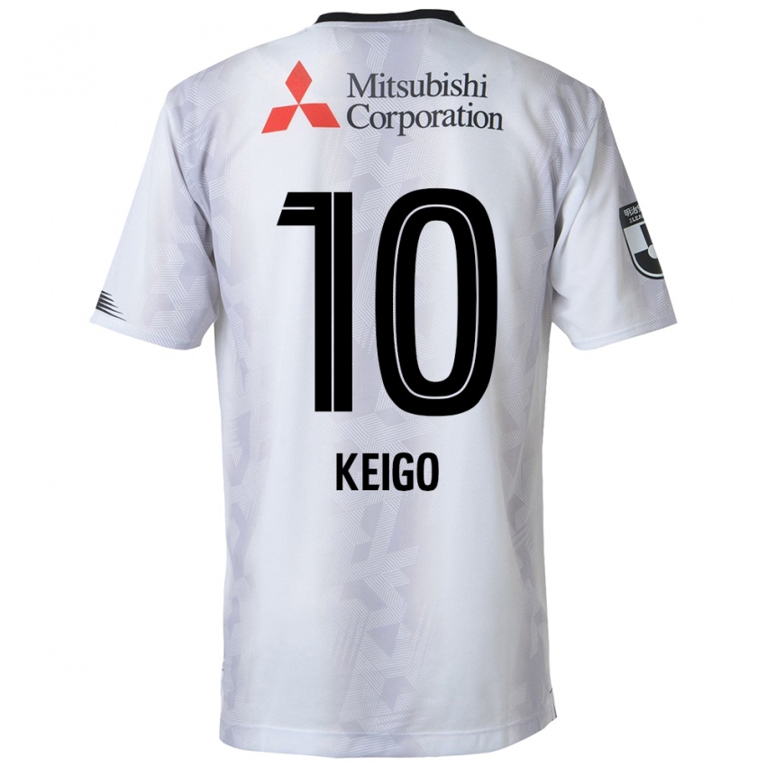 Niño Camiseta Keigo Higashi #10 Blanco Negro 2ª Equipación 2024/25 La Camisa Chile