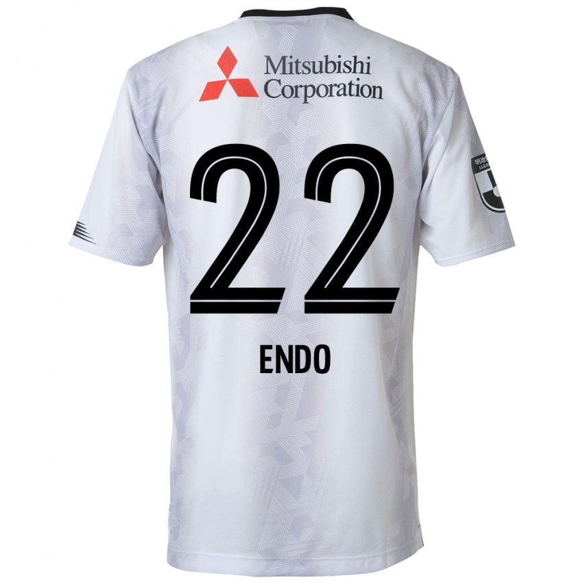 Niño Camiseta Keita Endo #22 Blanco Negro 2ª Equipación 2024/25 La Camisa Chile