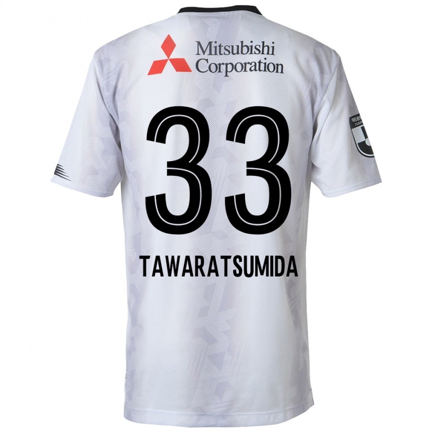 Niño Camiseta Kota Tawaratsumida #33 Blanco Negro 2ª Equipación 2024/25 La Camisa Chile