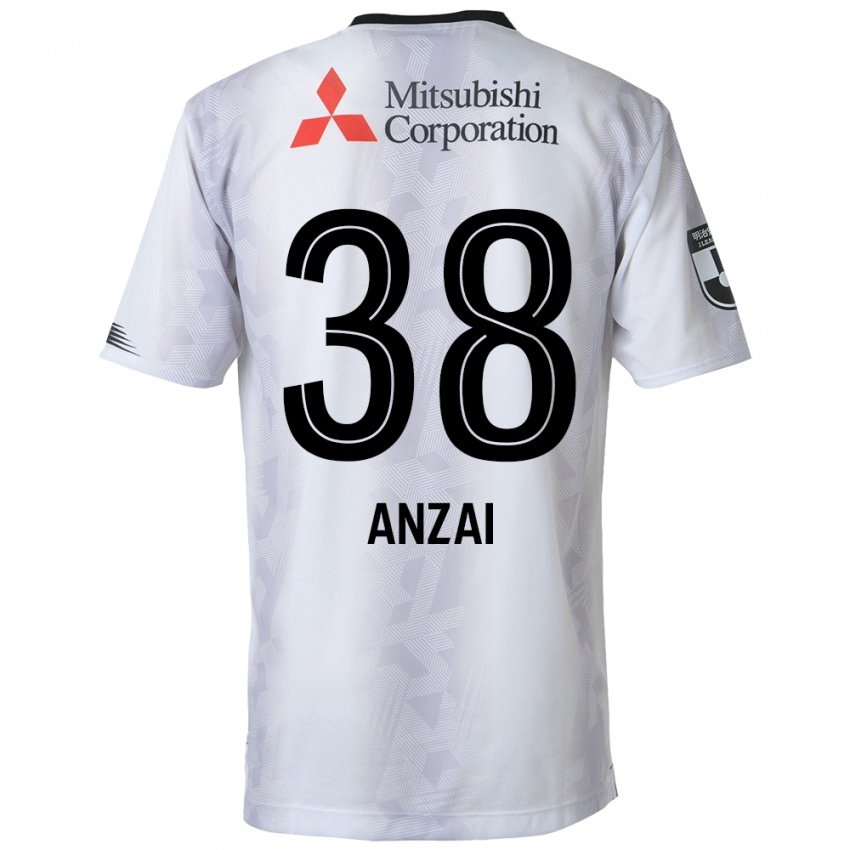 Niño Camiseta Soma Anzai #38 Blanco Negro 2ª Equipación 2024/25 La Camisa Chile