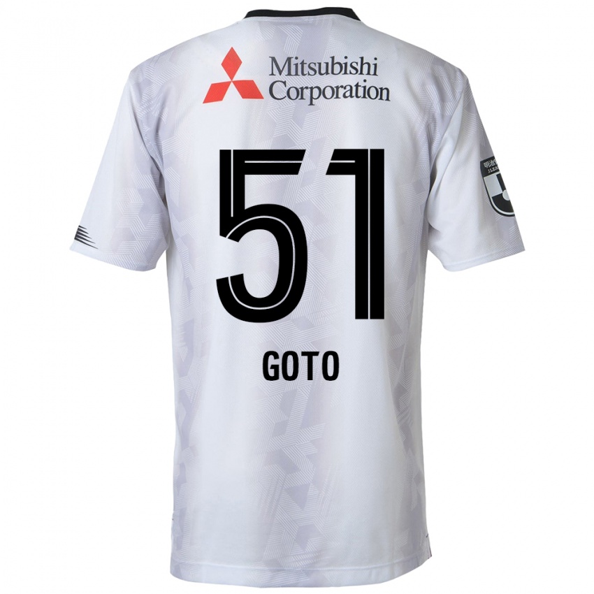 Niño Camiseta Wataru Goto #51 Blanco Negro 2ª Equipación 2024/25 La Camisa Chile