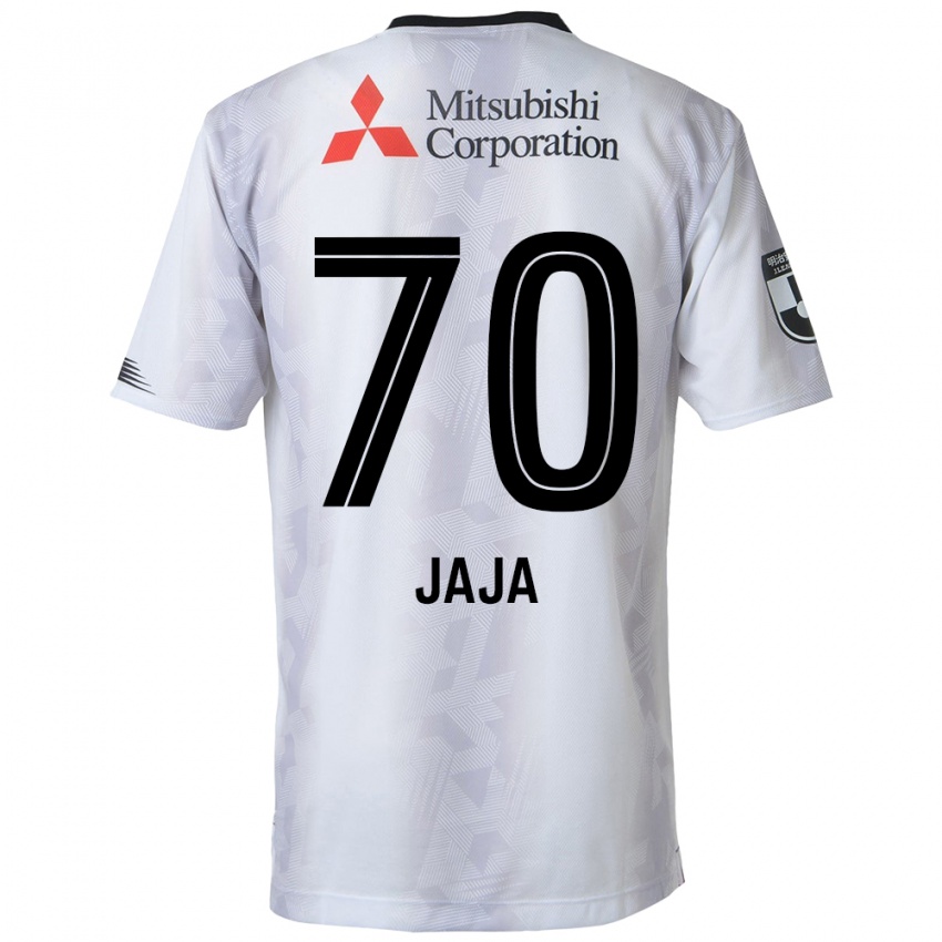 Niño Camiseta Jája Silva #70 Blanco Negro 2ª Equipación 2024/25 La Camisa Chile