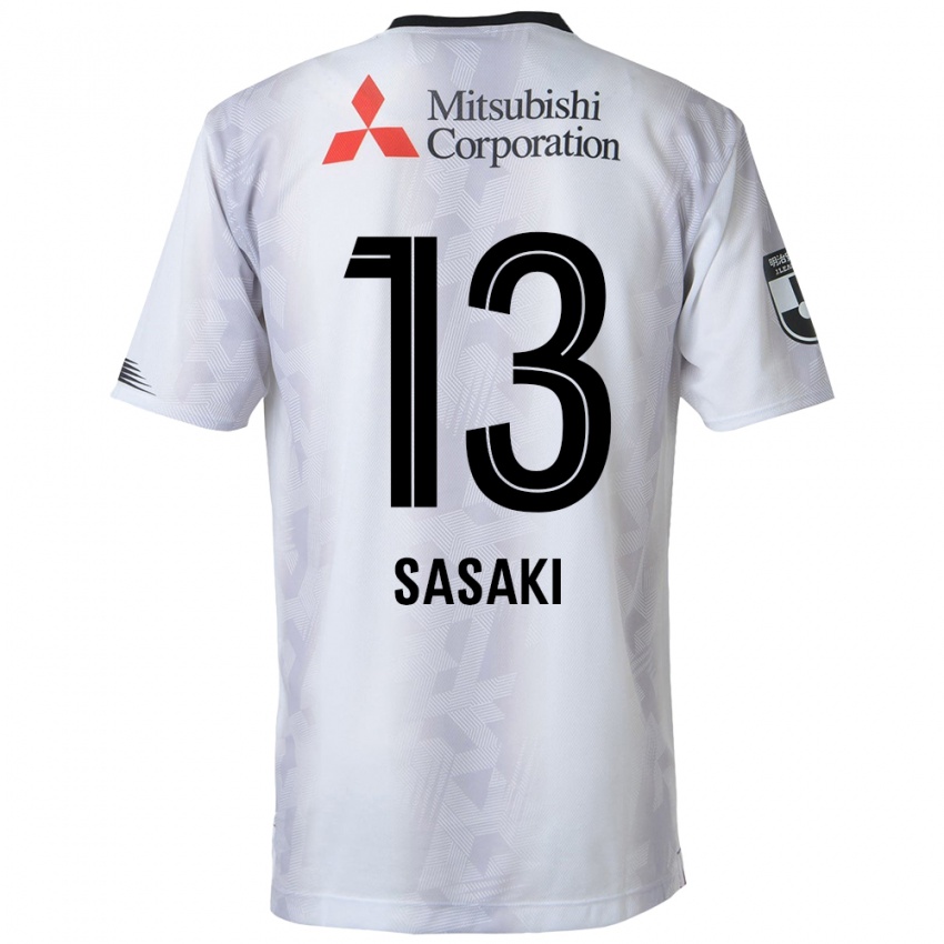 Niño Camiseta Shoei Sasaki #13 Blanco Negro 2ª Equipación 2024/25 La Camisa Chile