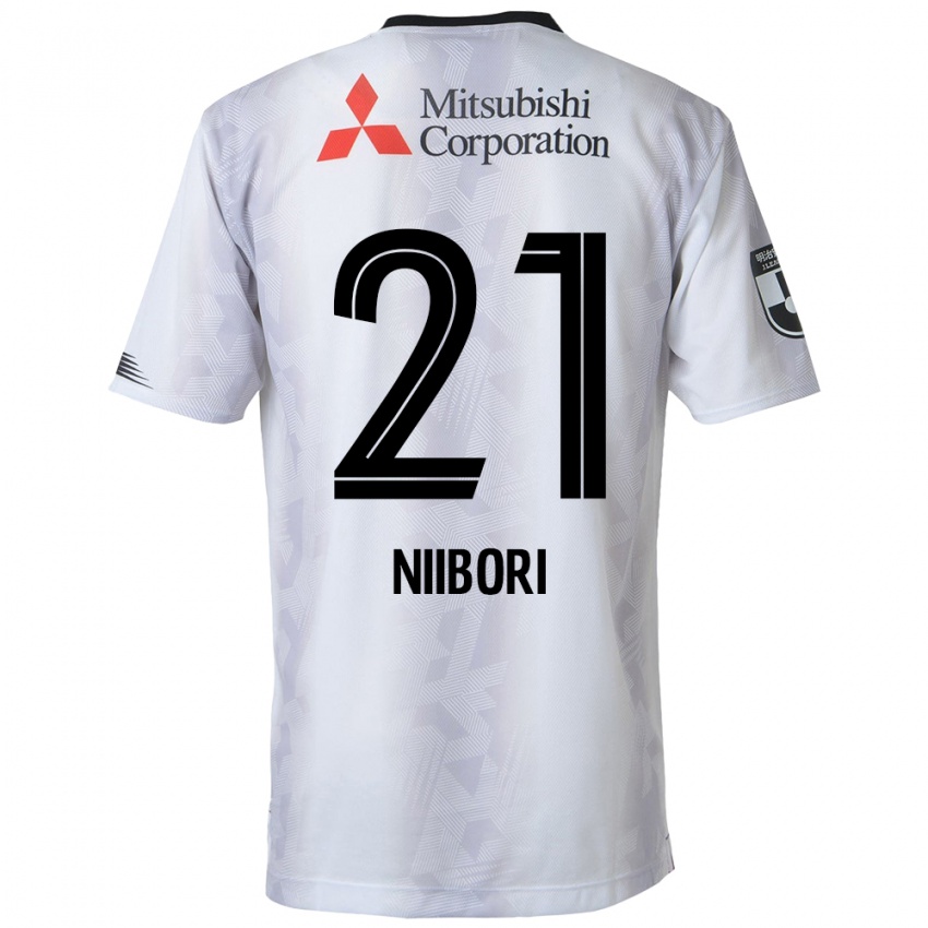 Niño Camiseta Keita Niibori #21 Blanco Negro 2ª Equipación 2024/25 La Camisa Chile