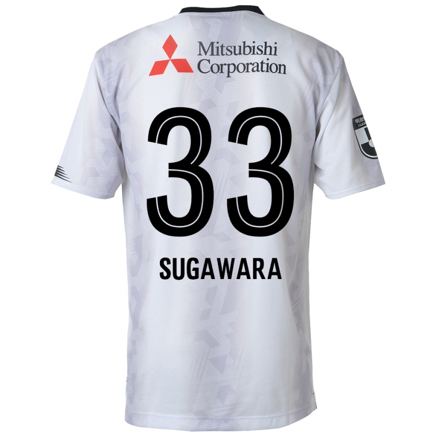 Niño Camiseta Yuta Sugawara #33 Blanco Negro 2ª Equipación 2024/25 La Camisa Chile