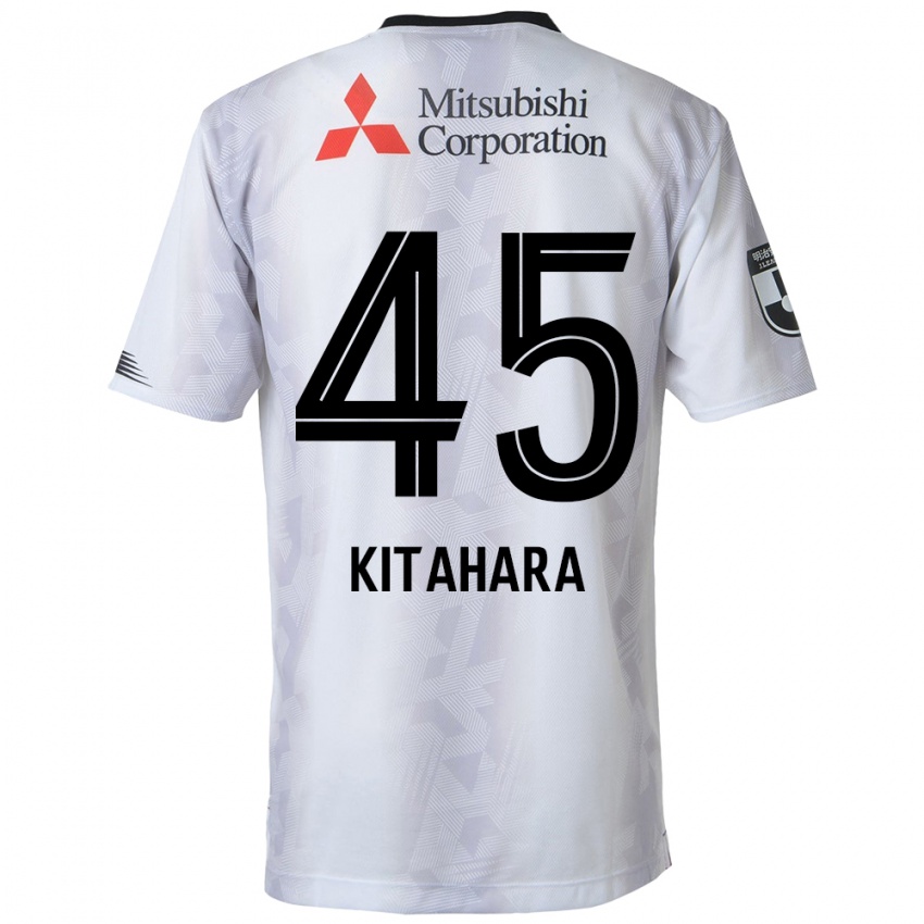 Niño Camiseta Maki Kitahara #45 Blanco Negro 2ª Equipación 2024/25 La Camisa Chile