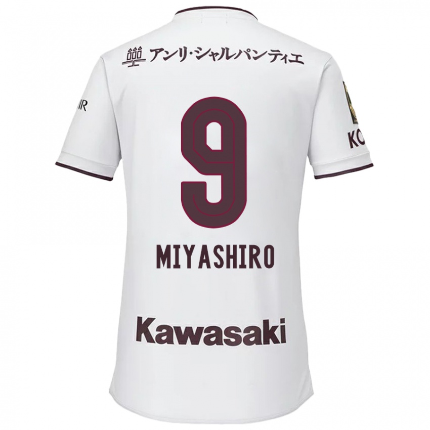 Niño Camiseta Taisei Miyashiro #9 Blanco Rojo 2ª Equipación 2024/25 La Camisa Chile