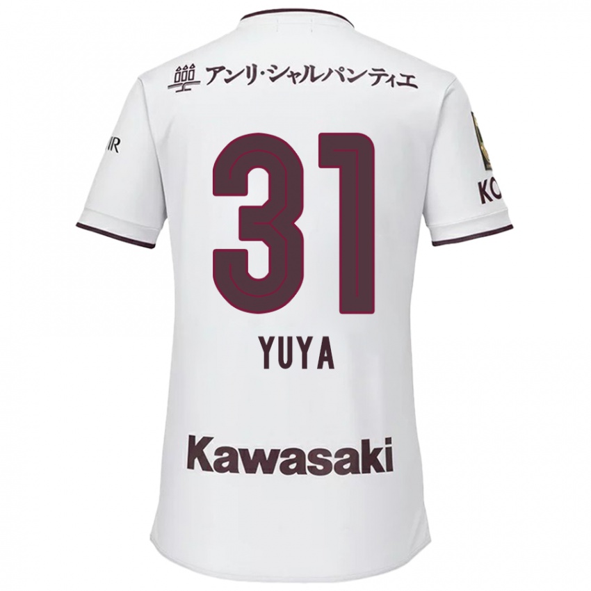 Niño Camiseta Yuya Nakasaka #31 Blanco Rojo 2ª Equipación 2024/25 La Camisa Chile