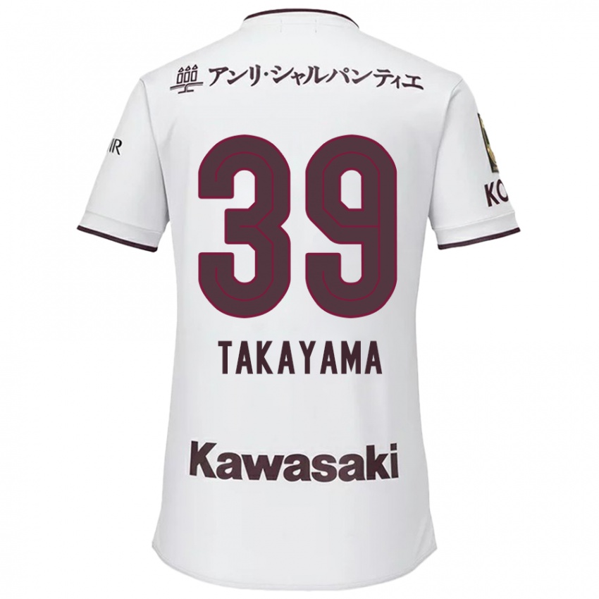 Niño Camiseta Shioki Takayama #39 Blanco Rojo 2ª Equipación 2024/25 La Camisa Chile