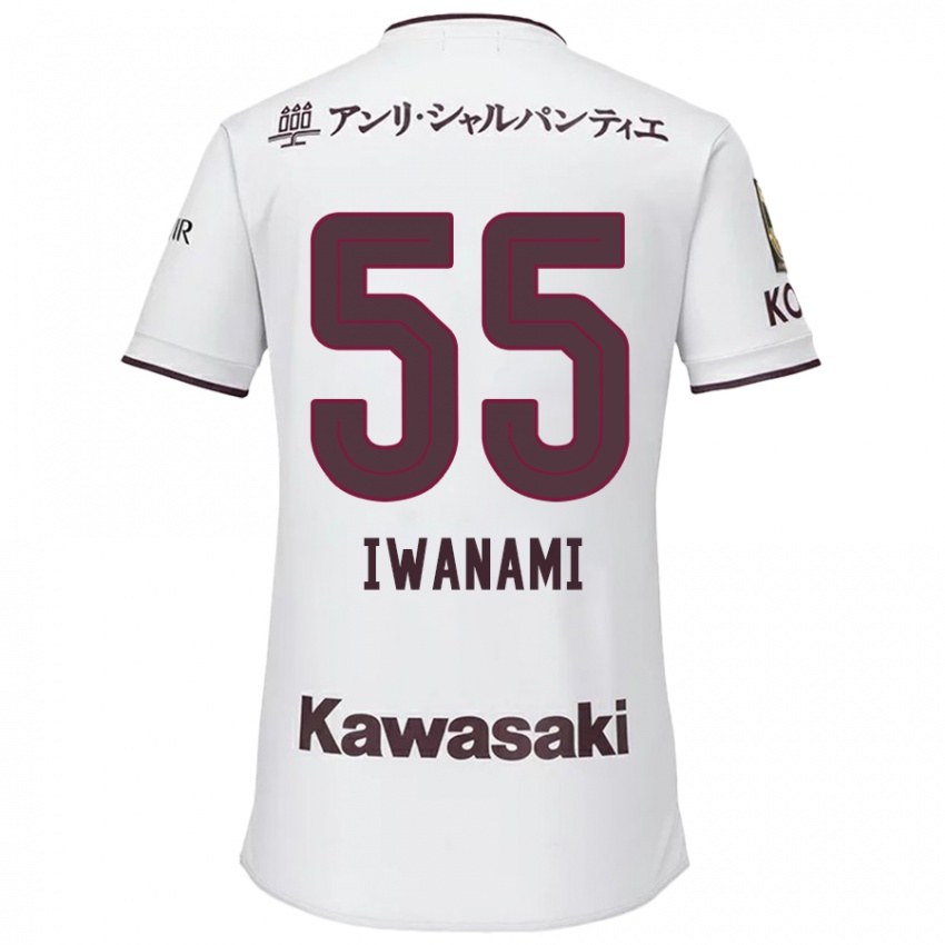 Niño Camiseta Takuya Iwanami #55 Blanco Rojo 2ª Equipación 2024/25 La Camisa Chile