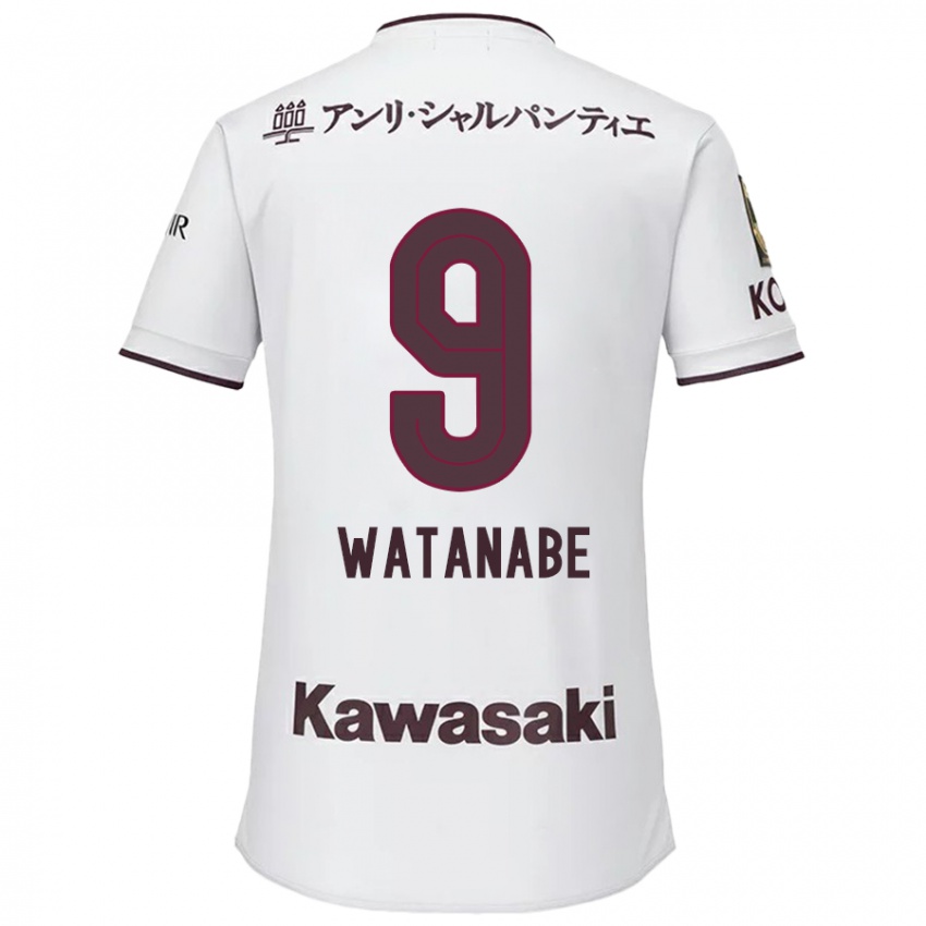 Niño Camiseta Hayato Watanabe #9 Blanco Rojo 2ª Equipación 2024/25 La Camisa Chile