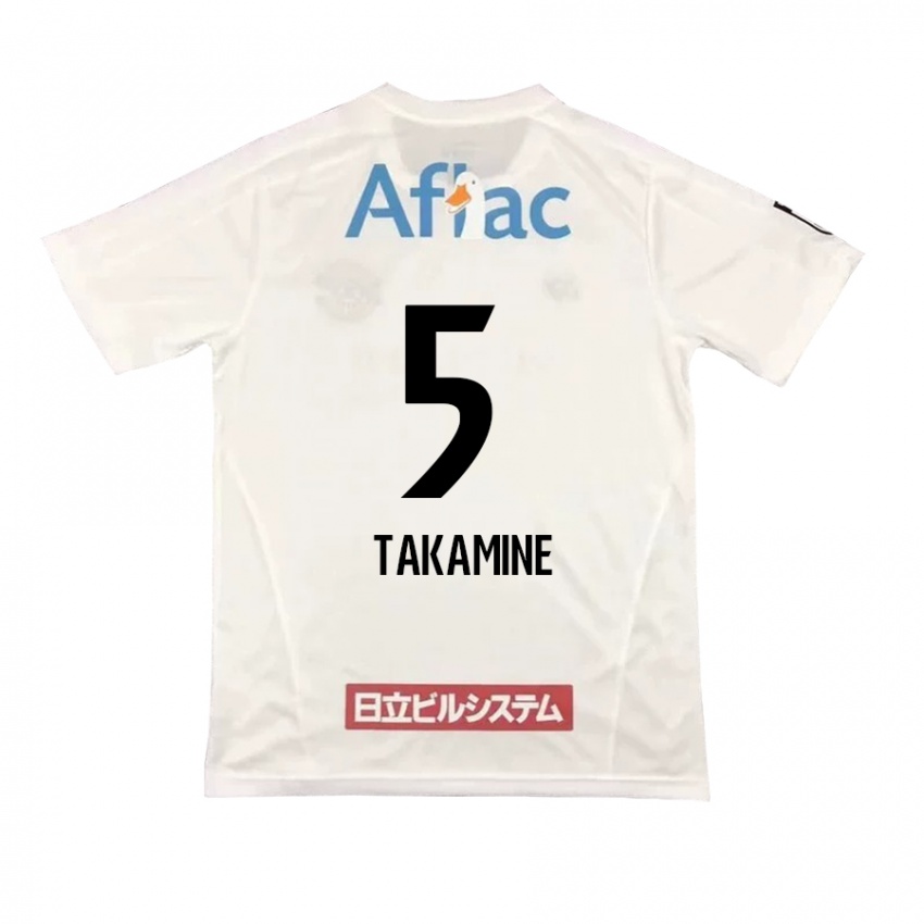 Niño Camiseta Tomoki Takamine #5 Blanco Negro 2ª Equipación 2024/25 La Camisa Chile