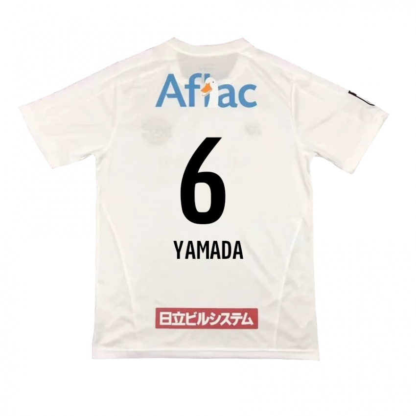 Niño Camiseta Yuto Yamada #6 Blanco Negro 2ª Equipación 2024/25 La Camisa Chile