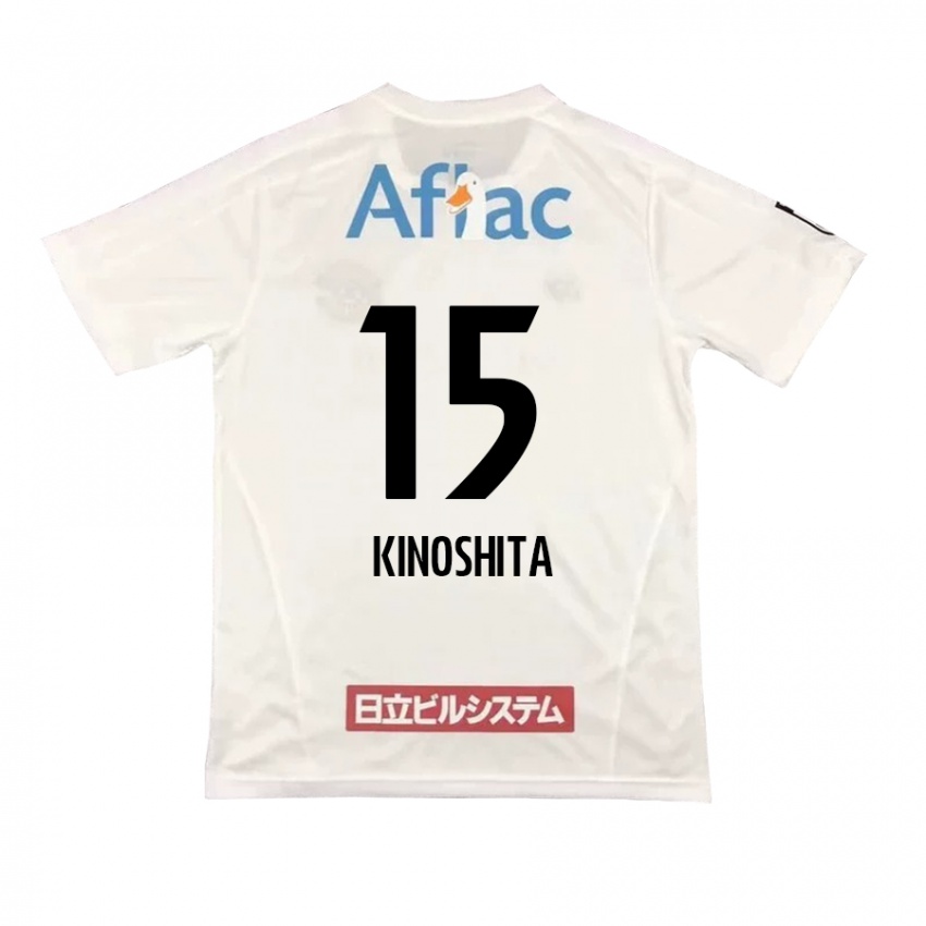 Niño Camiseta Kosuke Kinoshita #15 Blanco Negro 2ª Equipación 2024/25 La Camisa Chile