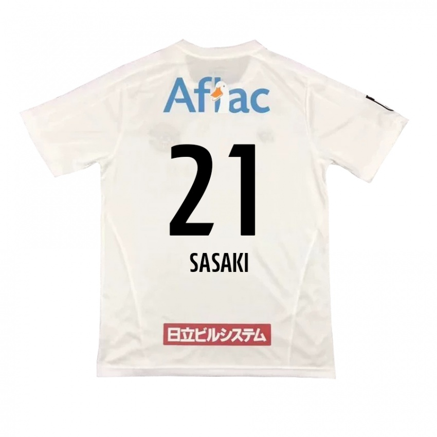 Niño Camiseta Masato Sasaki #21 Blanco Negro 2ª Equipación 2024/25 La Camisa Chile