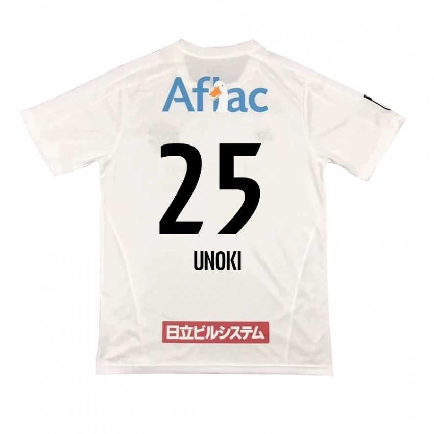 Niño Camiseta Fumiya Unoki #25 Blanco Negro 2ª Equipación 2024/25 La Camisa Chile