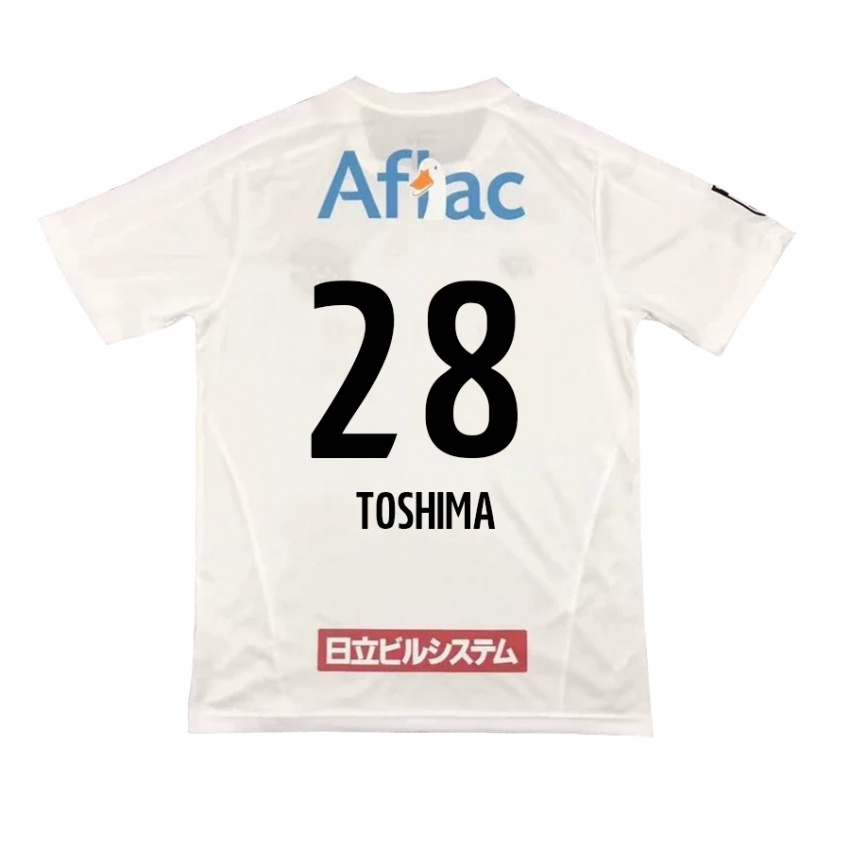 Niño Camiseta Sachiro Toshima #28 Blanco Negro 2ª Equipación 2024/25 La Camisa Chile