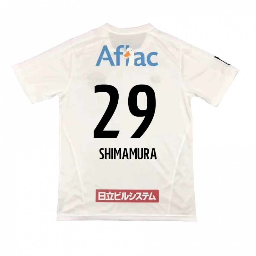 Niño Camiseta Takuya Shimamura #29 Blanco Negro 2ª Equipación 2024/25 La Camisa Chile