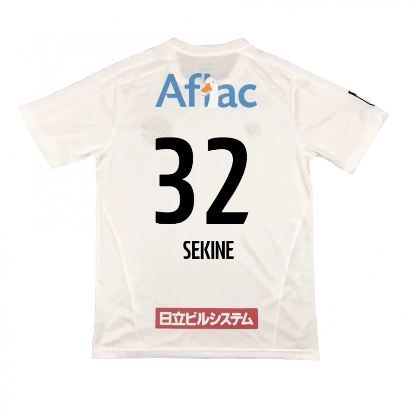 Niño Camiseta Hiroki Sekine #32 Blanco Negro 2ª Equipación 2024/25 La Camisa Chile