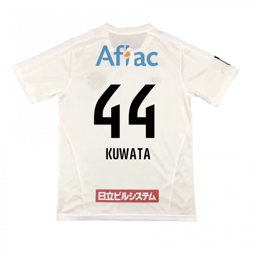 Niño Camiseta Taisei Kuwata #44 Blanco Negro 2ª Equipación 2024/25 La Camisa Chile