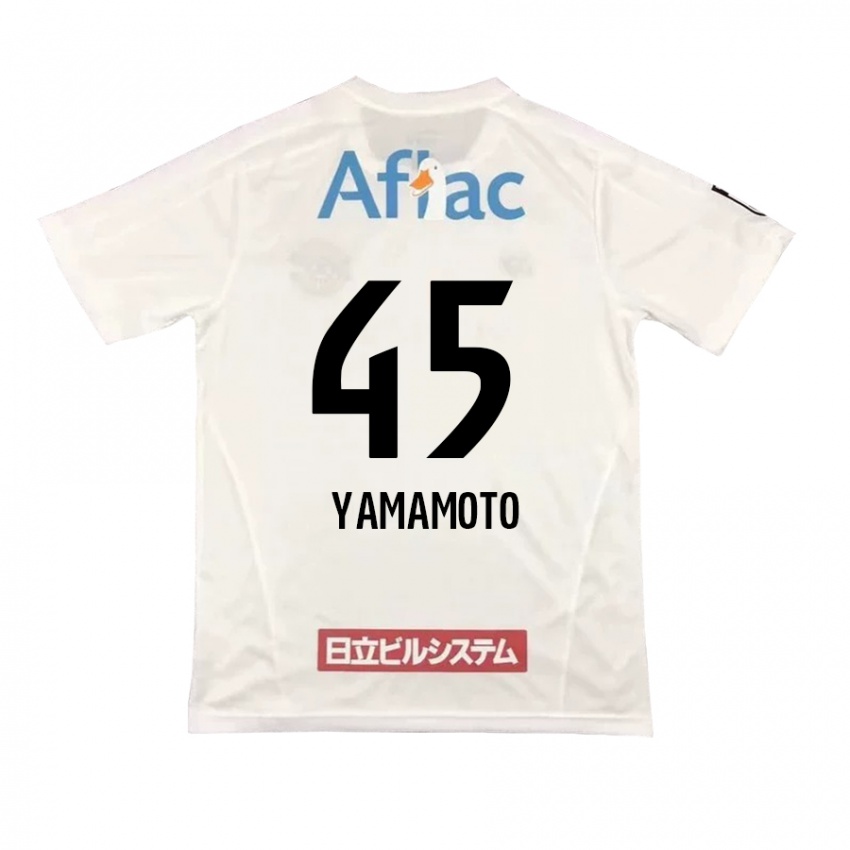 Niño Camiseta Ota Yamamoto #45 Blanco Negro 2ª Equipación 2024/25 La Camisa Chile