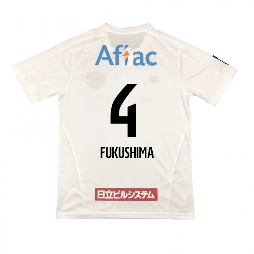 Niño Camiseta Taiga Fukushima #4 Blanco Negro 2ª Equipación 2024/25 La Camisa Chile