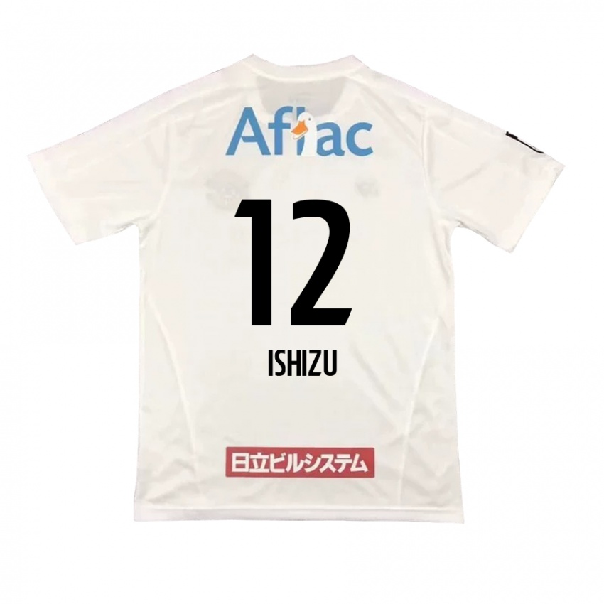 Niño Camiseta Kazuki Ishizu #12 Blanco Negro 2ª Equipación 2024/25 La Camisa Chile