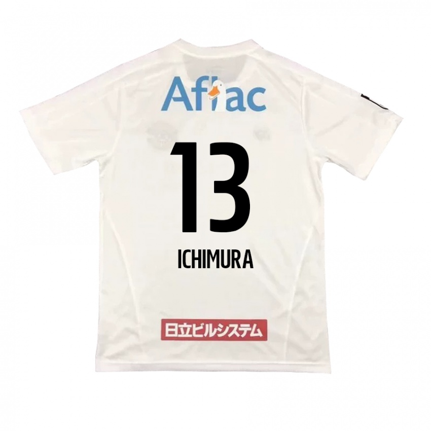 Niño Camiseta Ken Ichimura #13 Blanco Negro 2ª Equipación 2024/25 La Camisa Chile