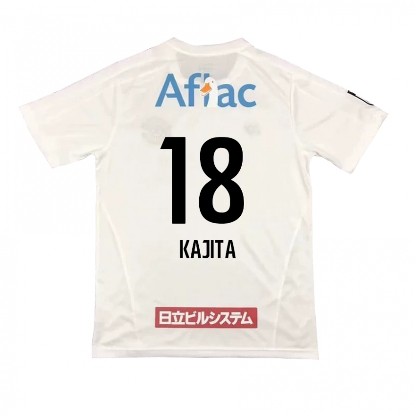 Niño Camiseta Kento Kajita #18 Blanco Negro 2ª Equipación 2024/25 La Camisa Chile