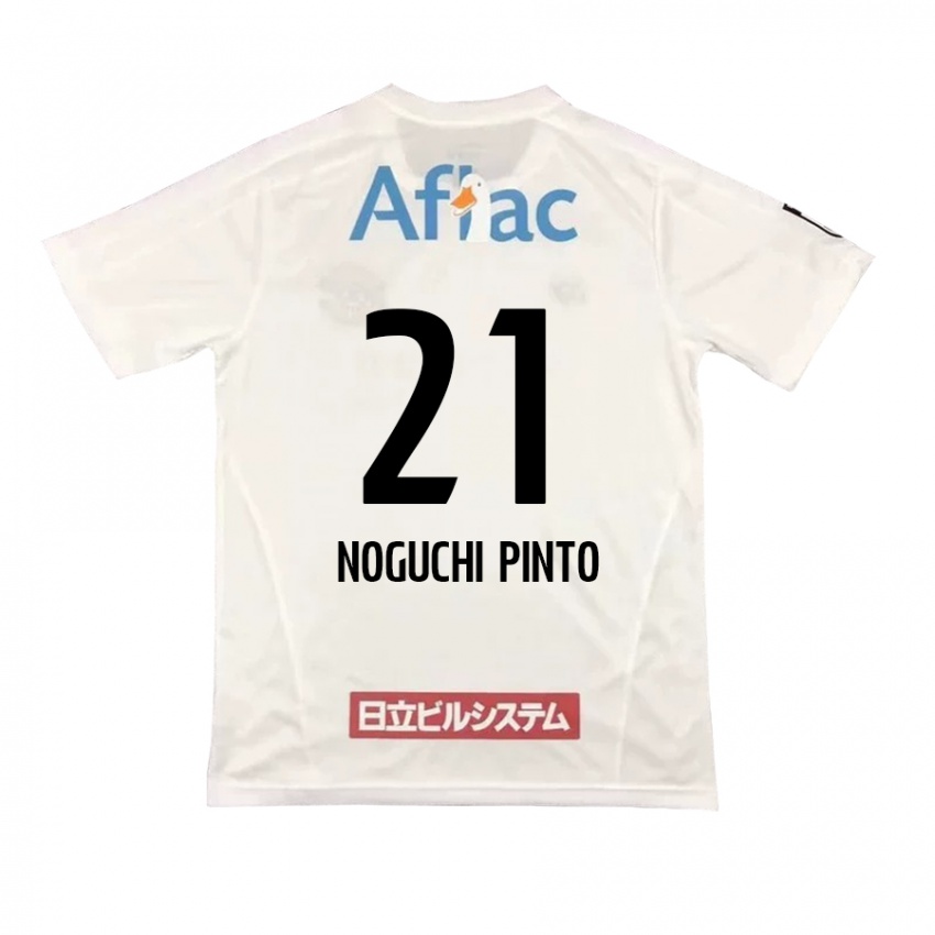 Niño Camiseta Amato Noguchi Pinto #21 Blanco Negro 2ª Equipación 2024/25 La Camisa Chile