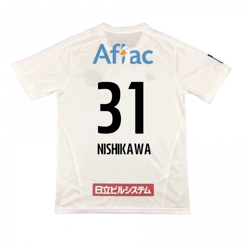 Niño Camiseta Genki Nishikawa #31 Blanco Negro 2ª Equipación 2024/25 La Camisa Chile