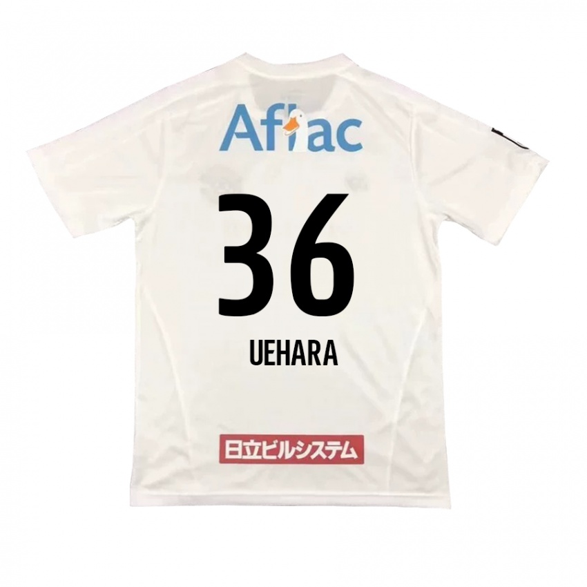 Niño Camiseta Reo Uehara #36 Blanco Negro 2ª Equipación 2024/25 La Camisa Chile